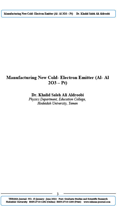 Manufacturing New Cold- Electron Emitter (Al- Al 2O3 – Pt)	Dr. Khalid Saleh Ali Aldroobi