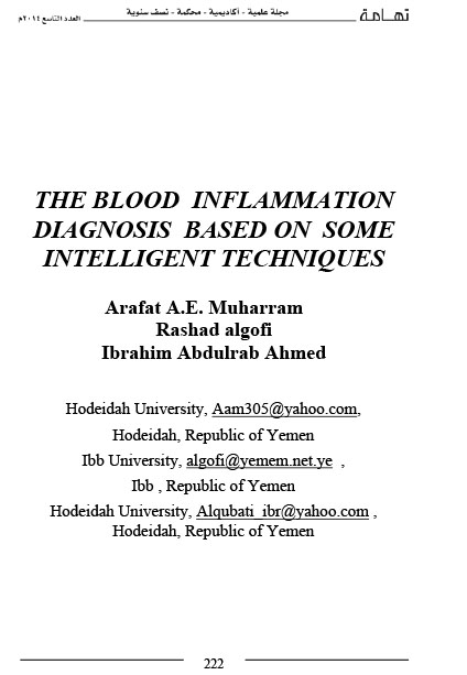 د- عرفات محرمTHE BLOOD  INFLAMMATION DIAGNOSIS   BASED ON  SOME INTELLIGENT TECHNIQUES